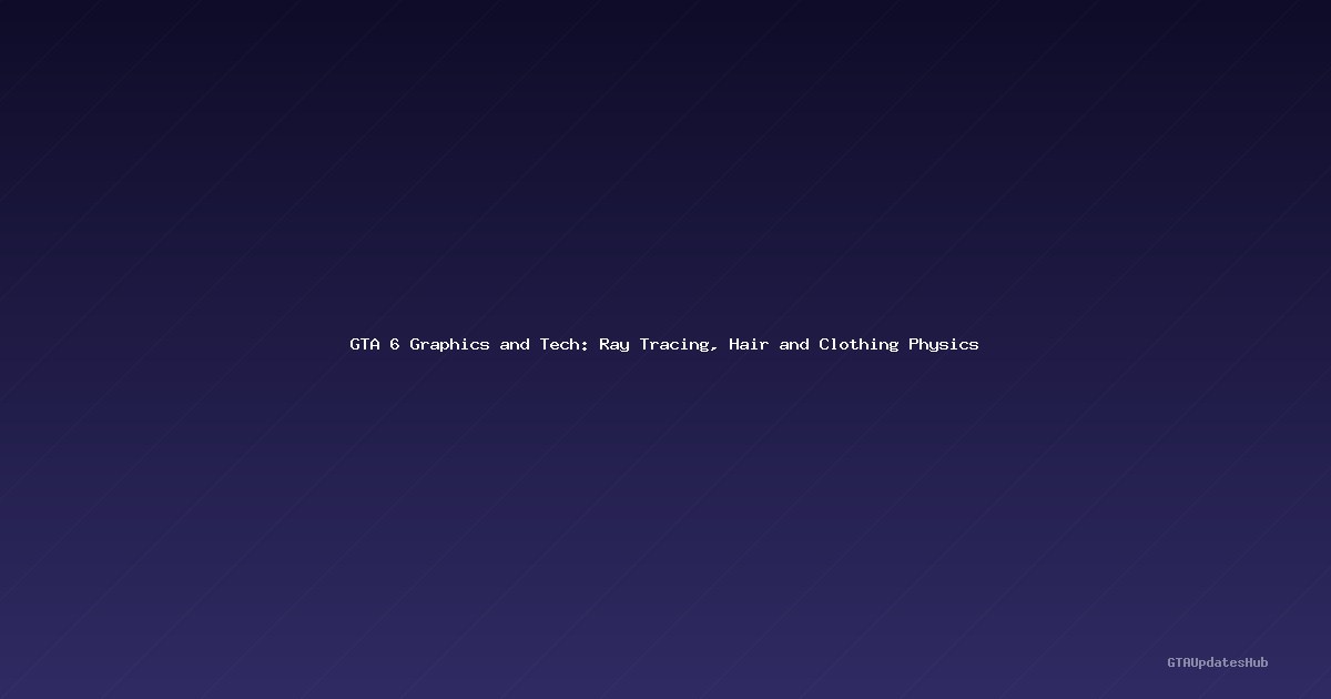 GTA 6 Graphics and Tech: Ray Tracing, Hair and Clothing Physics